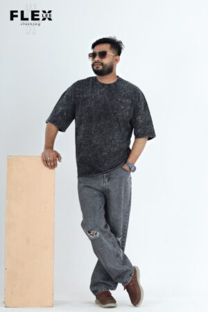 Oversize Tee - 𝙰𝙲𝙸𝙳 𝚆𝙰𝚂𝙷 Black